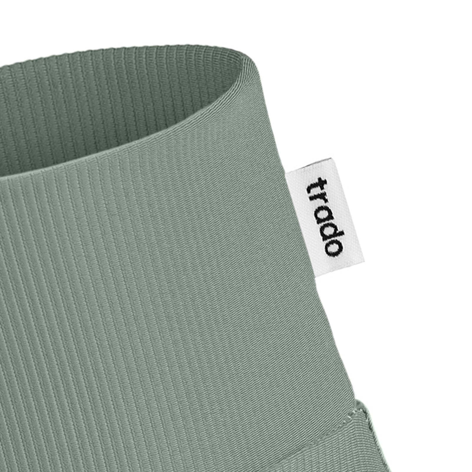 trado label on the trado trail gaiter dusty green